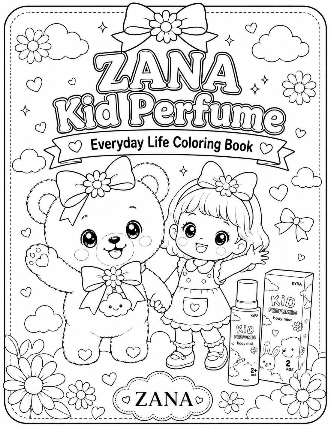 ZANA Kid Perfume Everyday Life Coloring Book cover